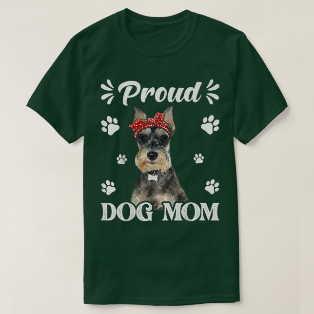 Camiseta Funny Orud Schnauzer Cachorro Mãe Dia de as mães  (Frente do Design)