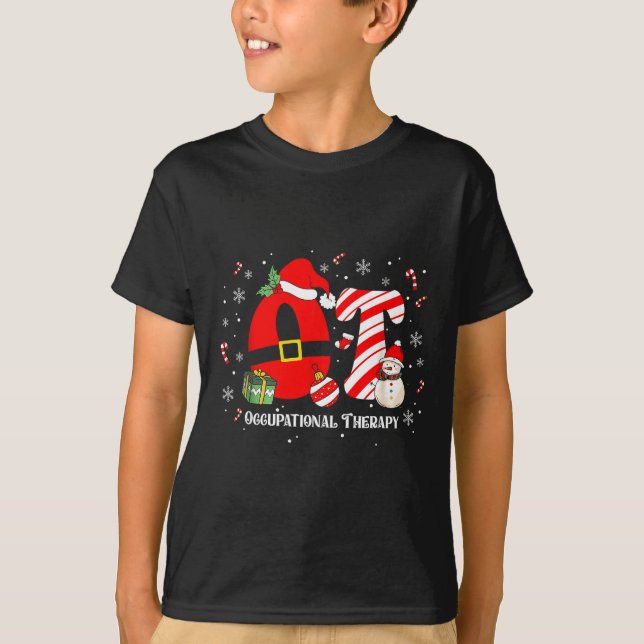 Camiseta Funny Ot Nurse Occupational Therapy Santa Christma (Frente)