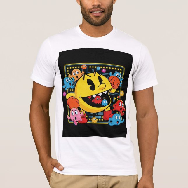Camiseta Funny Pac-Man T-Shirt – Retro Arcade Gaming Tee (Frente)