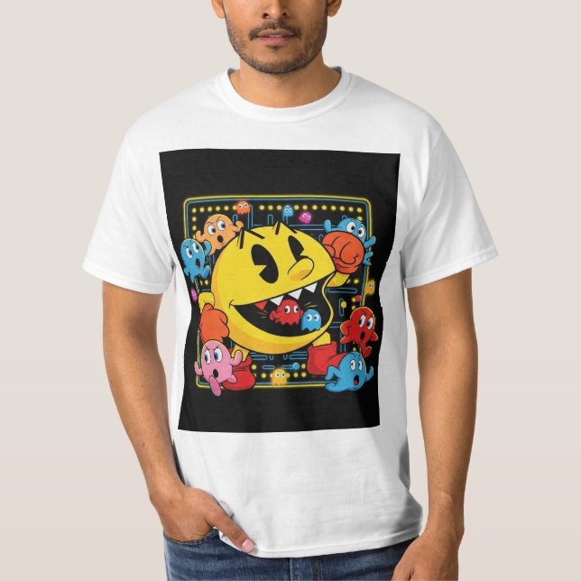 Camiseta Funny Pac-Man T-Shirt – Retro Arcade Gaming Tee (Frente)