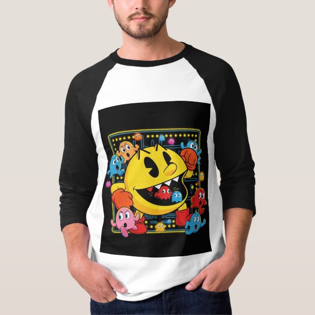Camiseta Funny Pac-Man T-Shirt – Retro Arcade Gaming Tee (Frente)