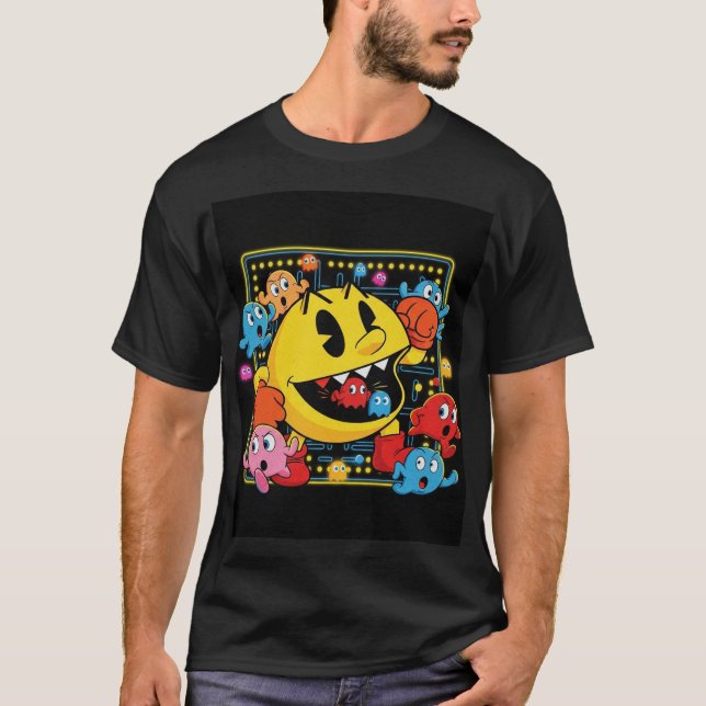 Camiseta Funny Pac-Man T-Shirt – Retro Arcade Gaming Tee (Frente)