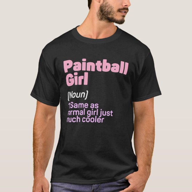 Camiseta Funny Paintball Girl Definition Paintballing Lover (Frente)