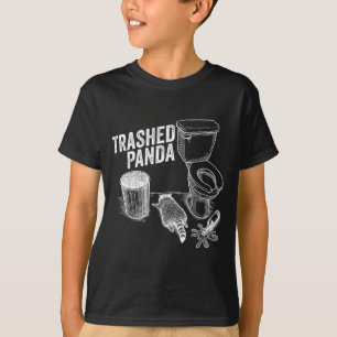 Camiseta Funny Panda Destruído Guaxinim Bêbado Meme Amante