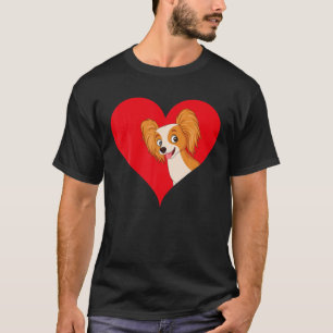 Camiseta Funny Papillon Cão Cão Cão Cão Cambaleão Form