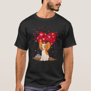 Camiseta Funny Papillon Cão Cão Cão Cão Cambaleão Forma Car