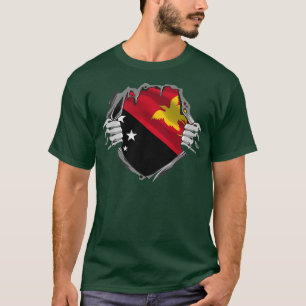 Camiseta Funny Papua Nova Guiné Bandeira País Oceânia