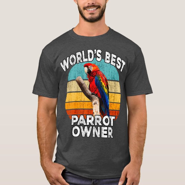 Camiseta Funny Parrot Owner - Melhor Proprietário do Mundo (Frente)