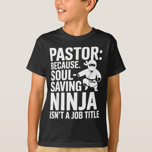 Camiseta Funny Pastor Humor Christian Faith Leadership Joke (Frente)