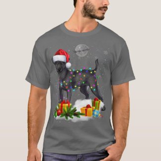 Camiseta Funny Patterdale Terrier Cachorro Luzes de Natal S