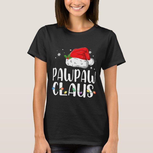 Camiseta Funny Pawpaw Claus Christmas Pajamas Santa  (Frente)