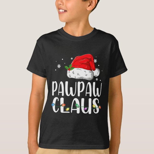 Camiseta Funny Pawpaw Claus Christmas Pajamas Santa  (Frente)