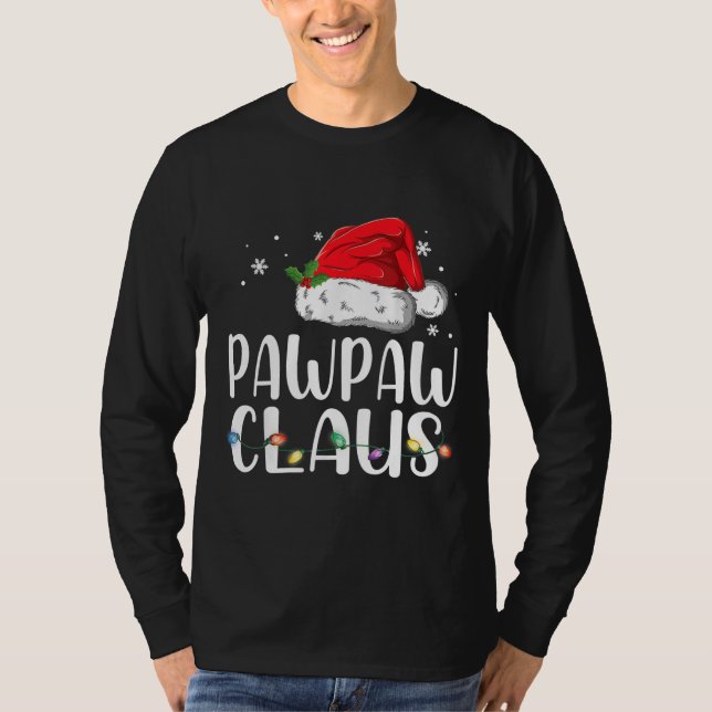 Camiseta Funny Pawpaw Claus Christmas Pajamas Santa  (Frente)