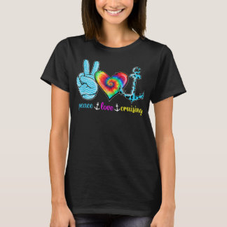 Camiseta Funny Peace Love Cruising Sailing Cruise Tropical