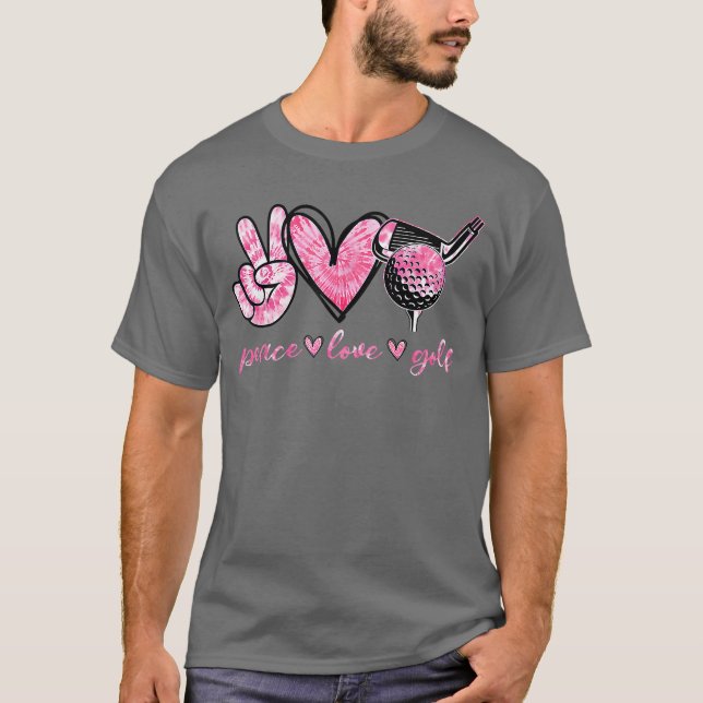 Camiseta Funny Peace Love Golf Player Sport Lovers boy frie (Frente)