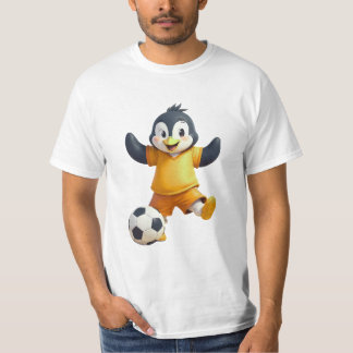 Camiseta funny Penguin Playing football