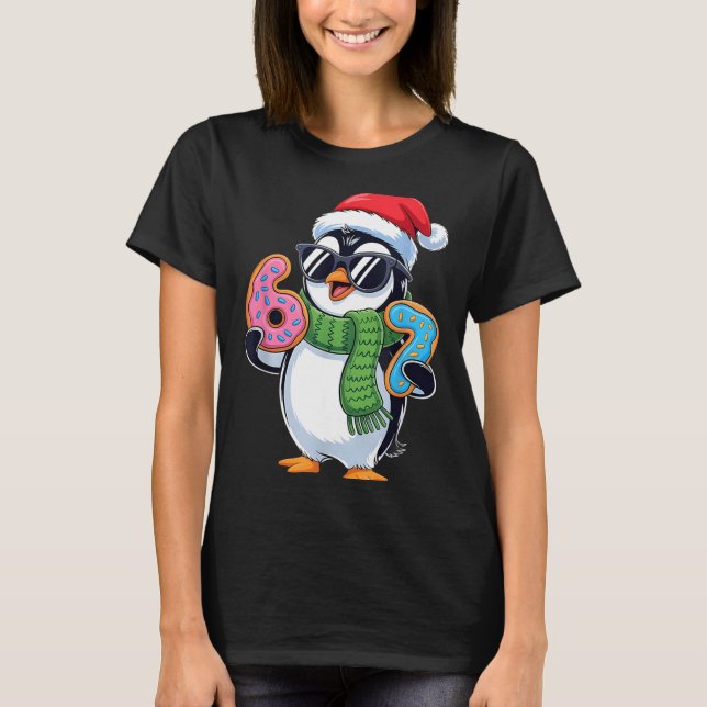 Camiseta Funny Penguin Six Seven 67 Ice Cream Christmas Boy (Frente)