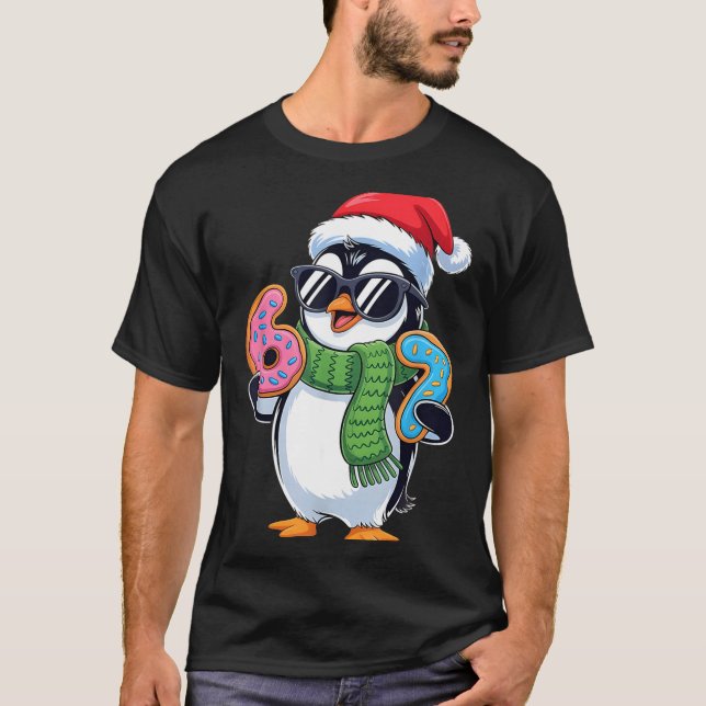 Camiseta Funny Penguin Six Seven 67 Ice Cream Christmas Boy (Frente)