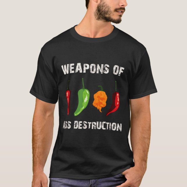 Camiseta Funny Pepper Chili Head Scy Hot Foods  (Frente)