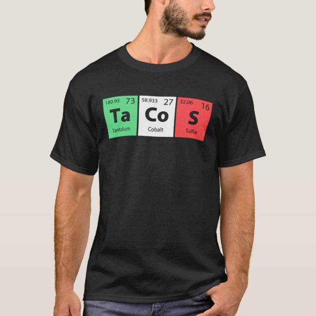 Camiseta Funny Periodic Table Tacos For Cinco De Mayo Celeb (Frente)