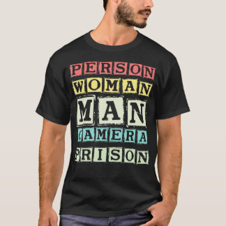 Camiseta Funny Person, Woman, Man, Camera, Prison 
