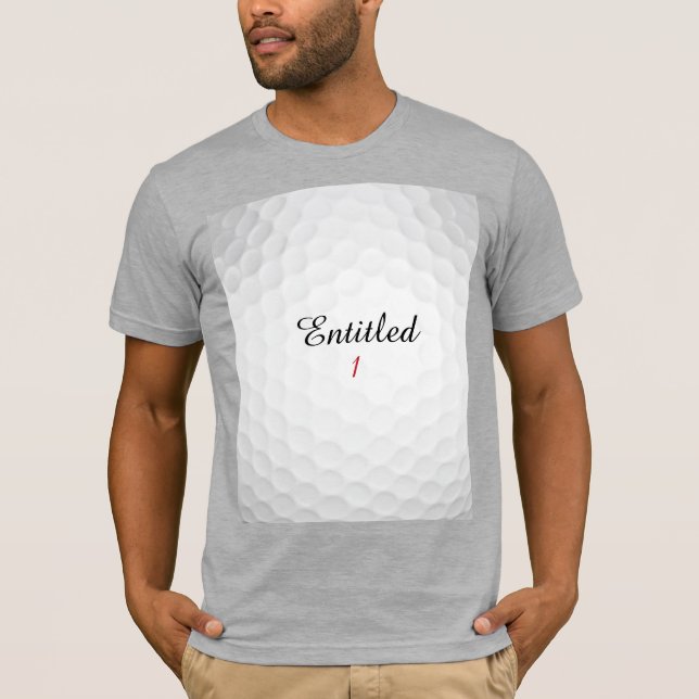 Camiseta Funny Personalized Entitled 1 Initial Golf Name (Frente)