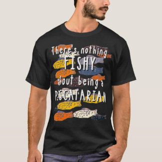 Camiseta Funny Pescatarian Diet Quote Fish Montage Joke Fis