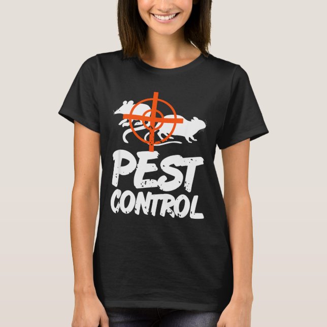 Camiseta Funny Pest Control Humor For Rat Hunters &amp; Tra (Frente)