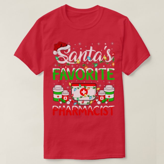 Camiseta Funny Pharmacy Lover Xmas Pajama Papais noeis Farm (Frente do Design)