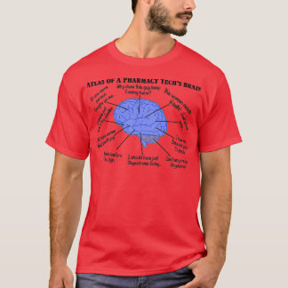 Camiseta Funny Pharmacy Tech Brain 1