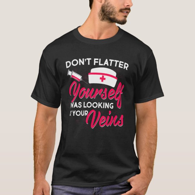 Camiseta Funny Phlebotomy Nurse Phlebotomist Rn Technician (Frente)