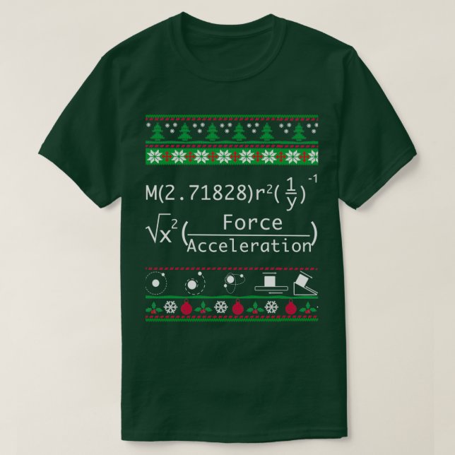 Camiseta Funny Physics Christmas Sweater Merry Xmas in Phys (Frente do Design)