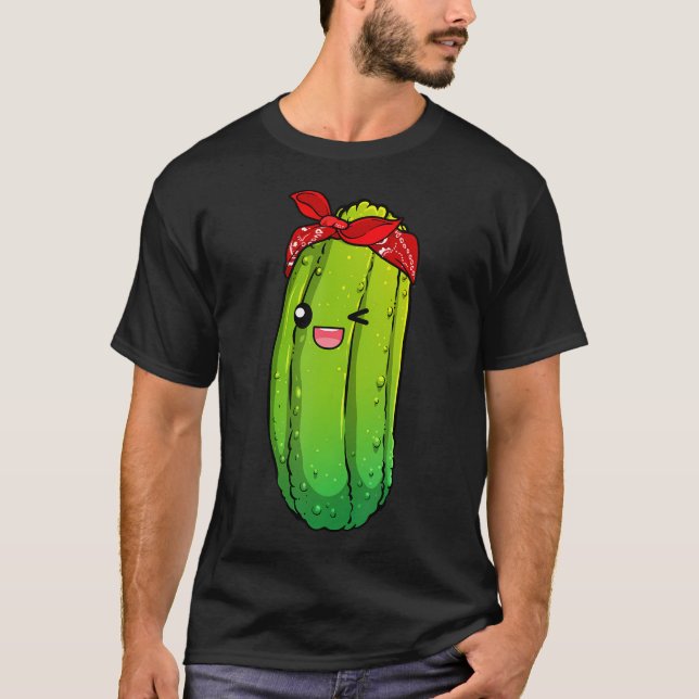 Camiseta Funny Pickle Art For Boys Girls Kids Cucumber Pick (Frente)
