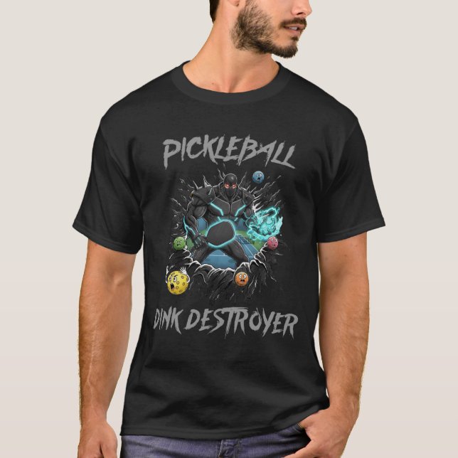 Camiseta Funny Pickleball Dink Destroyer Mascot (Frente)