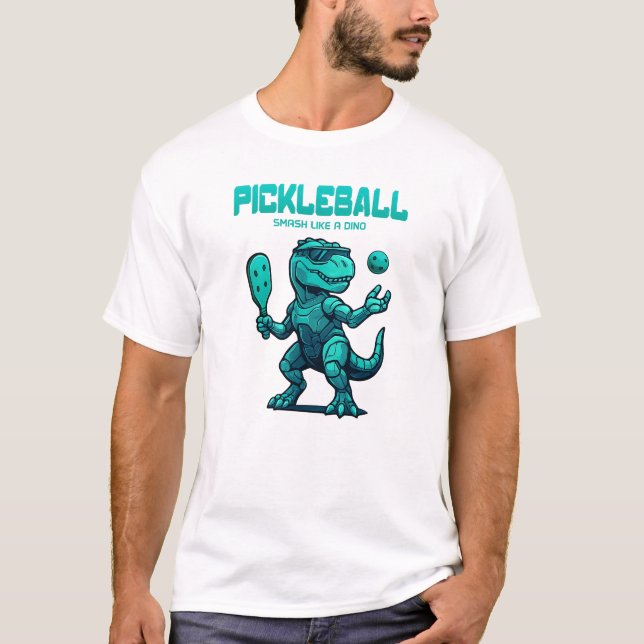 Camiseta Funny Pickleball -  Dinosaur Pickleball (Frente)