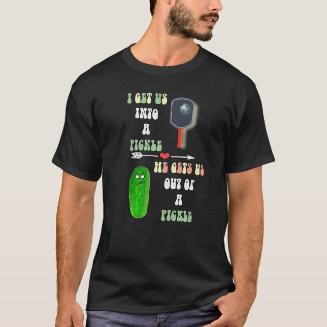 Camiseta Funny Pickleball Pun Pickle Joke Couple Premium (Frente)