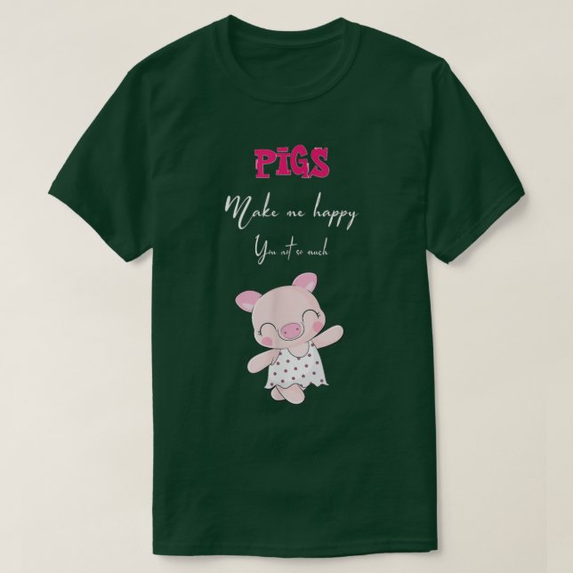 Camiseta Funny pig  (Frente do Design)