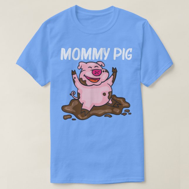 Camiseta Funny Pig Design For Women Mom Hog Farmer Farm Ani (Frente do Design)