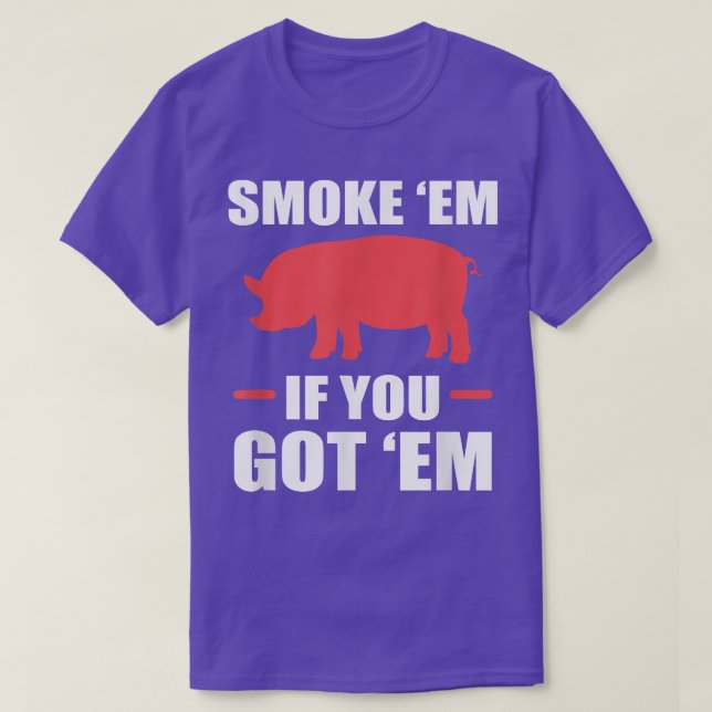 Camiseta Funny Pig Grilling BBQ  (Frente do Design)