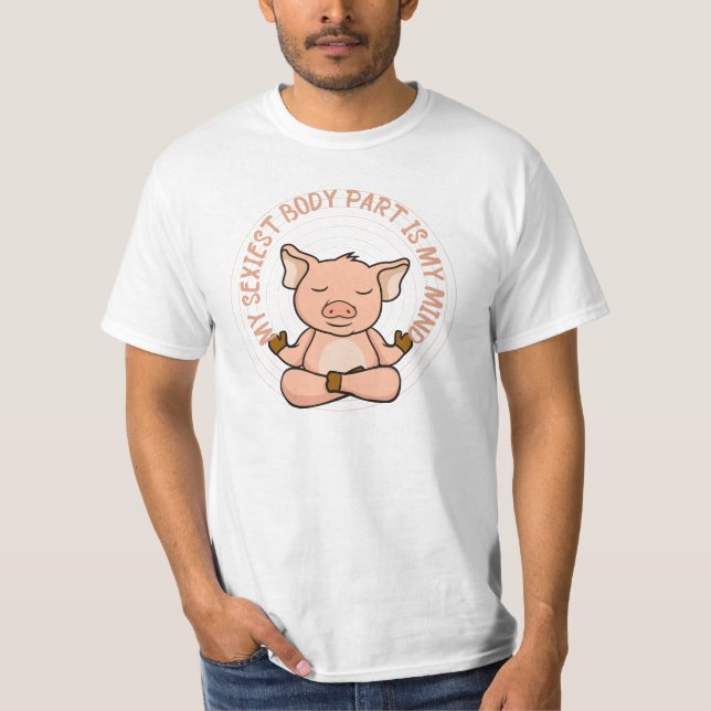 Camiseta Funny Pig Meditation Practice Gift (Frente)