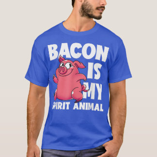 Camiseta Funny Pig Pork Lover Bacon Is My Spirit Animal Bac
