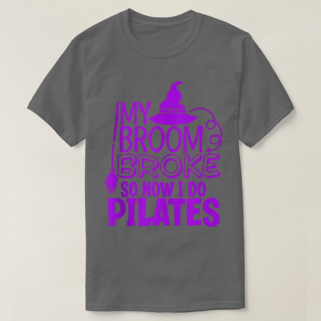 Camiseta Funny Pilates Halloween Gym Eercise Witches Hat Br (Frente do Design)
