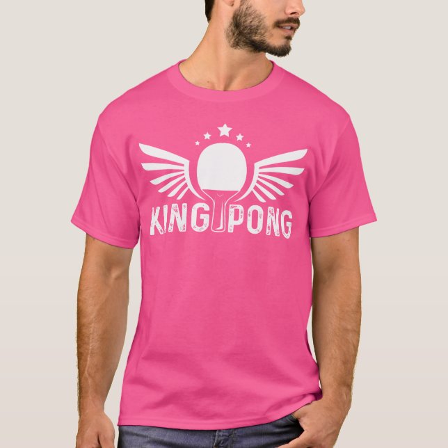 Camiseta Funny Ping Pong Distante King Pong Mesa (Frente)