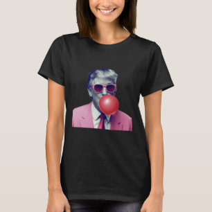 Camiseta Funny Pink Donald Trump Bubble Gum Yum Te