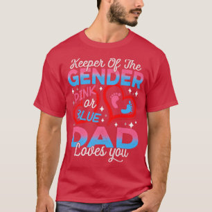 Camiseta Funny Pink Or Blue Dad Loves You Gender Reveal Cut