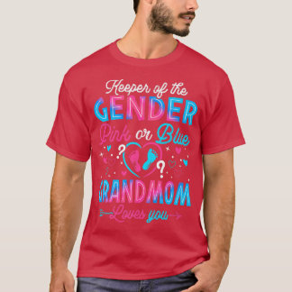 Camiseta Funny Pink Or Blue Grandmom Loves You Gender Revea