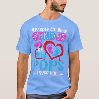Camiseta Funny Pink Or Blue Pops Loves You Gender Reveal Cu