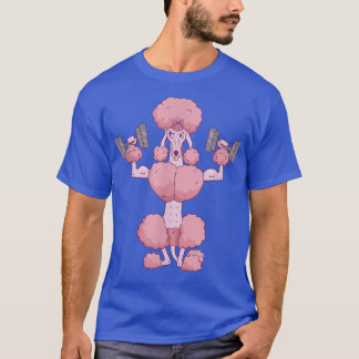 Camiseta Funny Pink Poodle Gym Workout Training Powerliftin
