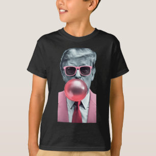 Camiseta Funny Pink Trump Bubble Gum Yum Tee