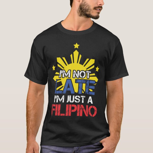 Camiseta Funny Pinoy Pontuality Filipinas Filipino (Frente)